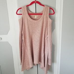 Cold shoulder sweater